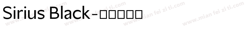 Sirius Black字体转换
